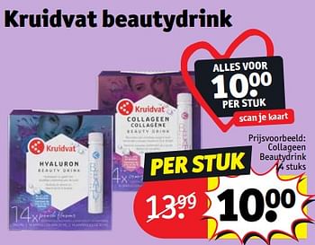 Promoties Collageen beautydrink - Huismerk - Kruidvat - Geldig van 23/01/2024 tot 28/01/2024 bij Kruidvat