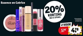 Promoties Essence lip oil hydra kiss - Essence - Geldig van 23/01/2024 tot 28/01/2024 bij Kruidvat