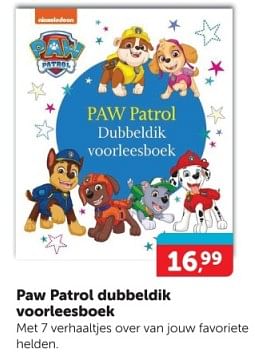 Promoties Paw patrol dubbeldik voorleesboek - Huismerk - Boekenvoordeel - Geldig van 20/01/2024 tot 28/01/2024 bij BoekenVoordeel