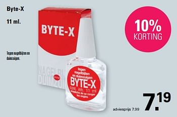 Promoties Byte-x tegen nagelbijten en duimzuigen - Byte-X - Geldig van 10/01/2024 tot 27/01/2024 bij De Online Drogist