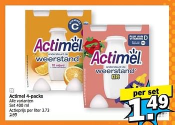 Promoties Actimel - Danone - Geldig van 22/01/2024 tot 28/01/2024 bij Albert Heijn