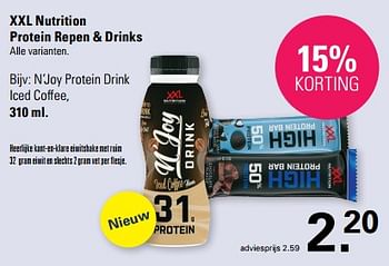 Promoties N’joy protein drink iced coffee - Xxl - Geldig van 10/01/2024 tot 27/01/2024 bij De Online Drogist