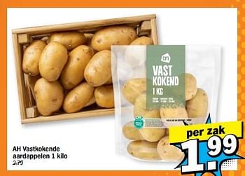 Promoties Ah vastkokende aardappelen - Huismerk - Albert Heijn - Geldig van 22/01/2024 tot 28/01/2024 bij Albert Heijn