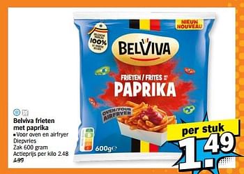 Promoties Belviva frieten met paprika - Belviva - Geldig van 22/01/2024 tot 28/01/2024 bij Albert Heijn
