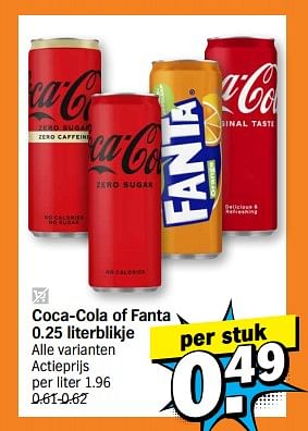 Promoties Coca-cola of fanta - Huismerk - Albert Heijn - Geldig van 22/01/2024 tot 28/01/2024 bij Albert Heijn