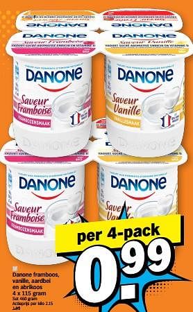Promoties Danone framboos, vanille, aardbei en abrikoos - Danone - Geldig van 22/01/2024 tot 28/01/2024 bij Albert Heijn