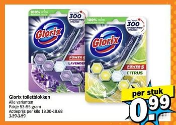 Promoties Glorix toiletblokken - Glorix - Geldig van 22/01/2024 tot 28/01/2024 bij Albert Heijn
