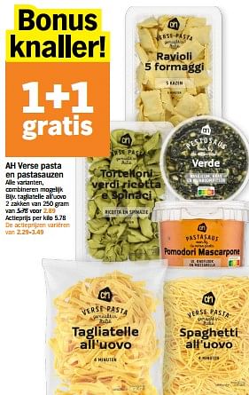 Promoties Tagliatelle all`uovo - Huismerk - Albert Heijn - Geldig van 22/01/2024 tot 28/01/2024 bij Albert Heijn