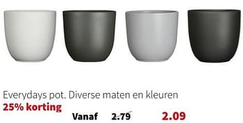 Promoties Fverydays pot - Huismerk - Intratuin - Geldig van 22/01/2024 tot 28/01/2024 bij Intratuin