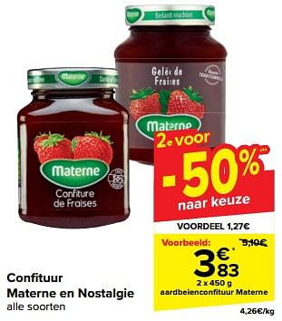 Promoties Aardbeienconfituur materne - Materne - Geldig van 24/01/2024 tot 30/01/2024 bij Carrefour