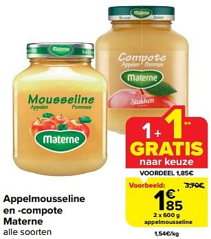 Promoties Appelmousseline materne - Materne - Geldig van 24/01/2024 tot 30/01/2024 bij Carrefour