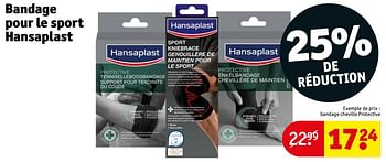 Promotions Bandage cheville protective - Hansaplast - Valide de 23/01/2024 à 28/01/2024 chez Kruidvat
