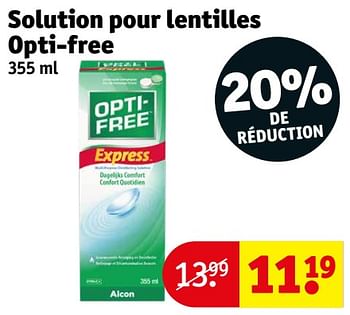 Promotions Solution pour lentilles opti-free - Opti-Free - Valide de 23/01/2024 à 28/01/2024 chez Kruidvat