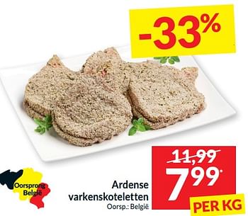 Promoties Ardense varkenskoteletten - Huismerk - Intermarche - Geldig van 23/01/2024 tot 28/01/2024 bij Intermarche