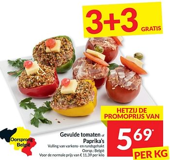 Promoties Gevulde tomaten of paprika’s - Huismerk - Intermarche - Geldig van 23/01/2024 tot 28/01/2024 bij Intermarche
