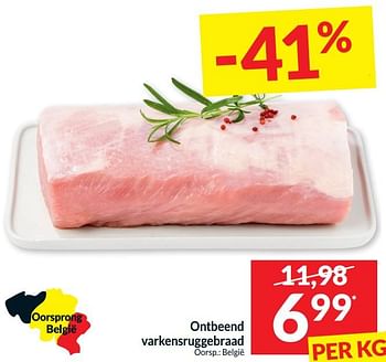 Promoties Ontbeend varkensruggebraad - Huismerk - Intermarche - Geldig van 23/01/2024 tot 28/01/2024 bij Intermarche
