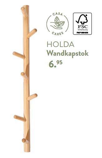 Promoties Holda wandkapstok - Huismerk - Casa - Geldig van 18/01/2024 tot 07/02/2024 bij Casa