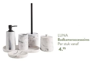 Promoties Luna badkameraccessoires - Huismerk - Casa - Geldig van 18/01/2024 tot 07/02/2024 bij Casa