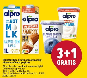 Promoties Alpro this is not milk, halfvol - Alpro - Geldig van 25/01/2024 tot 31/01/2024 bij Delhaize