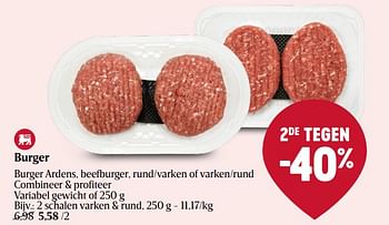 Promoties Burger varken + rund - Huismerk - Delhaize - Geldig van 25/01/2024 tot 31/01/2024 bij Delhaize