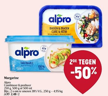 Promoties Margarine alpro om te smeren - Alpro - Geldig van 25/01/2024 tot 31/01/2024 bij Delhaize