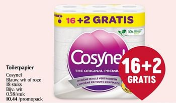 Promoties Toiletpapier cosynel wit - Cosynel - Geldig van 25/01/2024 tot 31/01/2024 bij Delhaize