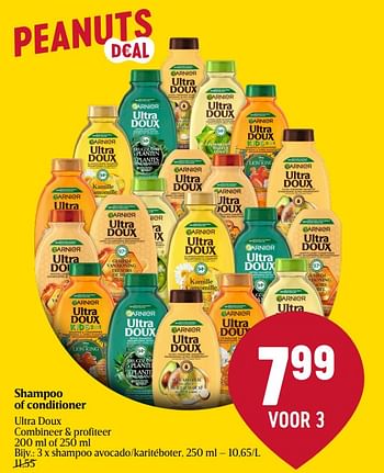 Promoties Ultra doux shampoo avocado-karitéboter - Garnier - Geldig van 25/01/2024 tot 31/01/2024 bij Delhaize