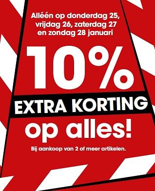 Promoties 10% extra korting bij aankoop van 2 of meer artikelen - Huismerk - Kwantum - Geldig van 25/01/2024 tot 28/01/2024 bij Kwantum