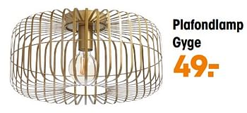 Promoties Plafondlamp gyge - Huismerk - Kwantum - Geldig van 25/01/2024 tot 28/01/2024 bij Kwantum