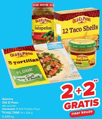 Promoties 8 soft tortillas flour - Old El Paso - Geldig van 24/01/2024 tot 05/02/2024 bij Carrefour