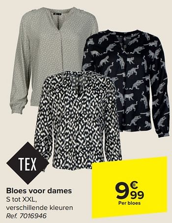 Promoties Bloes voor dames - Tex - Geldig van 24/01/2024 tot 05/02/2024 bij Carrefour
