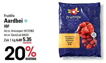 Promoties Aardbei - fruitlife - Geldig van 25/01/2024 tot 19/02/2024 bij Sligro