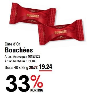 Promoties Bouchées - Cote D'Or - Geldig van 25/01/2024 tot 19/02/2024 bij Sligro