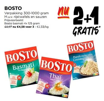 Promoties Bosto basmati - Bosto - Geldig van 24/01/2024 tot 30/01/2024 bij Jumbo