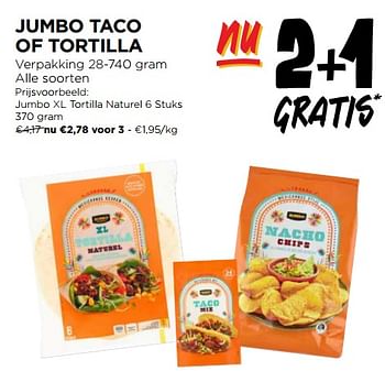 Promoties Jumbo xl tortilla naturel - Huismerk - Jumbo - Geldig van 24/01/2024 tot 30/01/2024 bij Jumbo