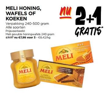 Promoties Meli gevulde honingwafels - Meli - Geldig van 24/01/2024 tot 30/01/2024 bij Jumbo