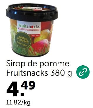 Promoties Sirop de pomme fruitsnacks - Fruitsnacks - Geldig van 24/01/2024 tot 04/02/2024 bij Aveve