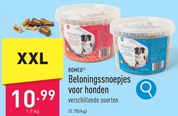 Promoties Beloningssnoepjes voor honden - Romeo - Geldig van 29/01/2024 tot 03/02/2024 bij Aldi