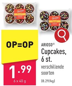 Promoties Cupcakes - Arioso - Geldig van 29/01/2024 tot 03/02/2024 bij Aldi