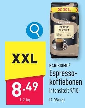 Promoties Espressokoffiebonen - BARISSIMO - Geldig van 29/01/2024 tot 03/02/2024 bij Aldi