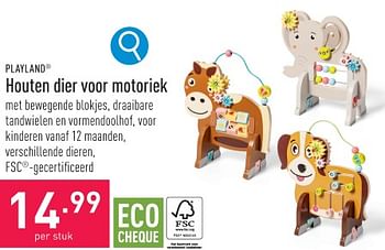 Promoties Houten dier voor motoriek - Playland - Geldig van 29/01/2024 tot 03/02/2024 bij Aldi