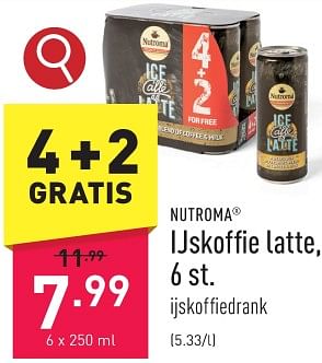 Promoties Ijskoffie latte - Nutroma - Geldig van 29/01/2024 tot 03/02/2024 bij Aldi