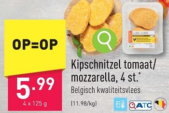 Promoties Kipschnitzel tomaat- mozzarella - Huismerk - Aldi - Geldig van 29/01/2024 tot 03/02/2024 bij Aldi