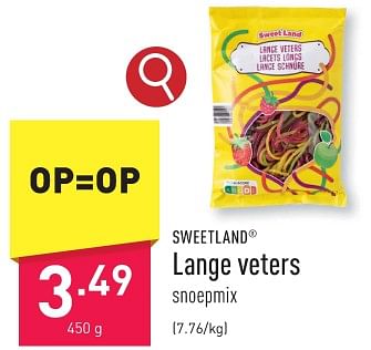 Promoties Lange veters - Sweetland - Geldig van 29/01/2024 tot 03/02/2024 bij Aldi