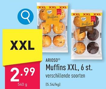 Promoties Muffins xxl - Arioso - Geldig van 29/01/2024 tot 03/02/2024 bij Aldi
