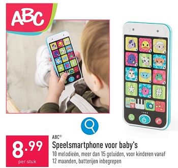 Promoties Speelsmartphone voor baby`s - A.B.C. - Geldig van 29/01/2024 tot 03/02/2024 bij Aldi