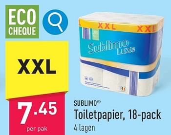 Promoties Toiletpapier - Sublimo - Geldig van 29/01/2024 tot 03/02/2024 bij Aldi