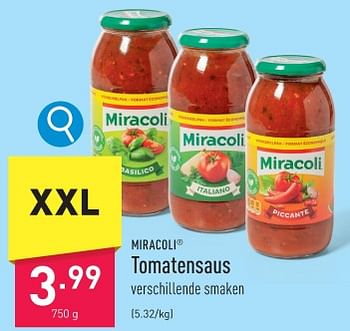 Promoties Tomatensaus - Miracoli - Geldig van 29/01/2024 tot 03/02/2024 bij Aldi