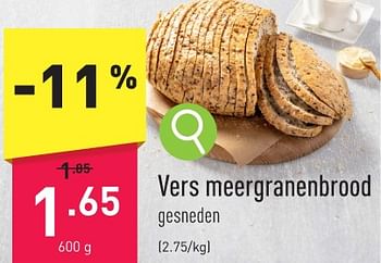 Promoties Vers meergranenbrood - Huismerk - Aldi - Geldig van 29/01/2024 tot 03/02/2024 bij Aldi