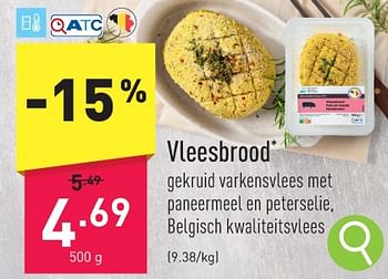 Promoties Vleesbrood - Huismerk - Aldi - Geldig van 29/01/2024 tot 03/02/2024 bij Aldi